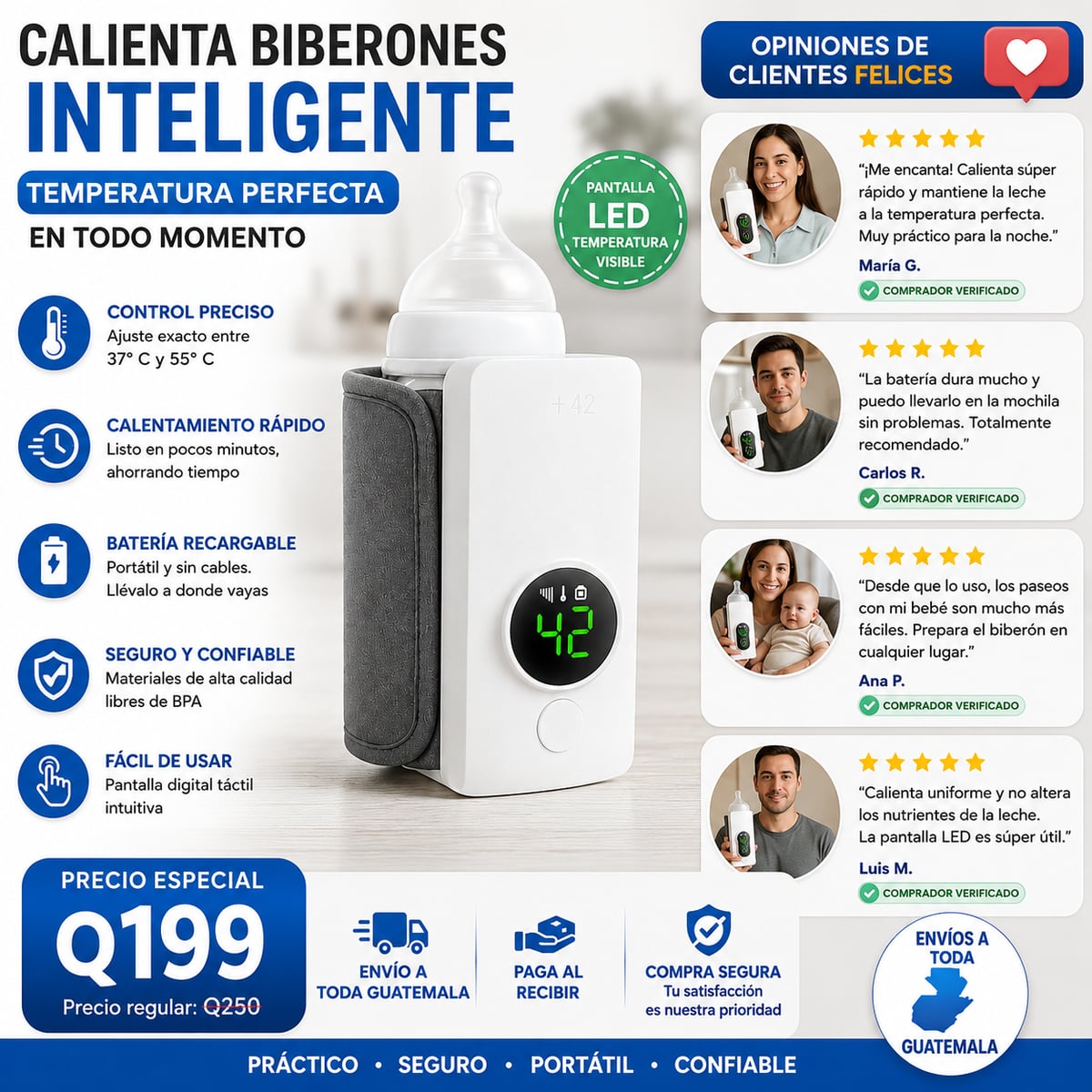 CALENTADOR PORTÁTIL DE TETEROS
