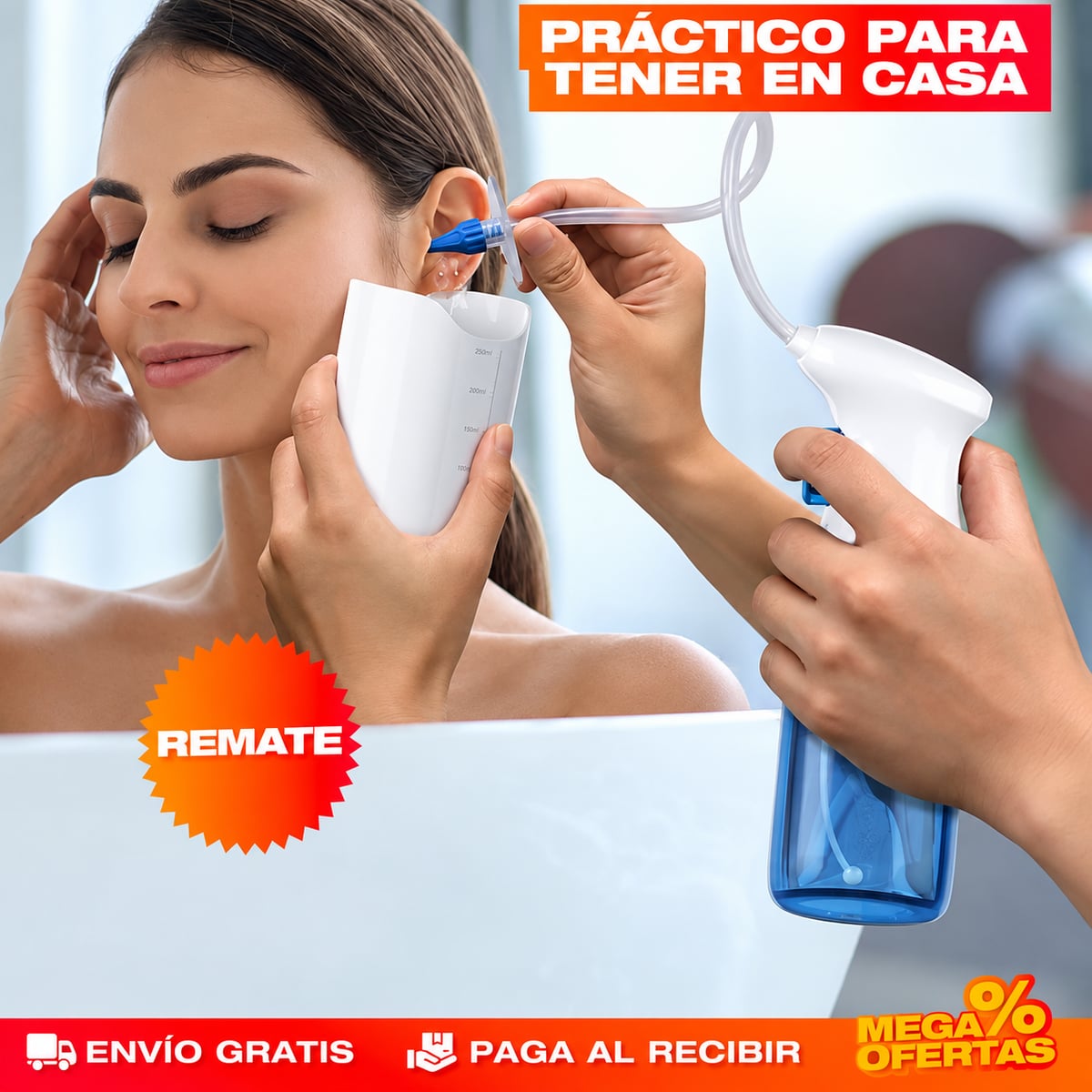 Kit Limpiador para Lavado de Oídos – Te lavas los oídos en casa sin meter copitos