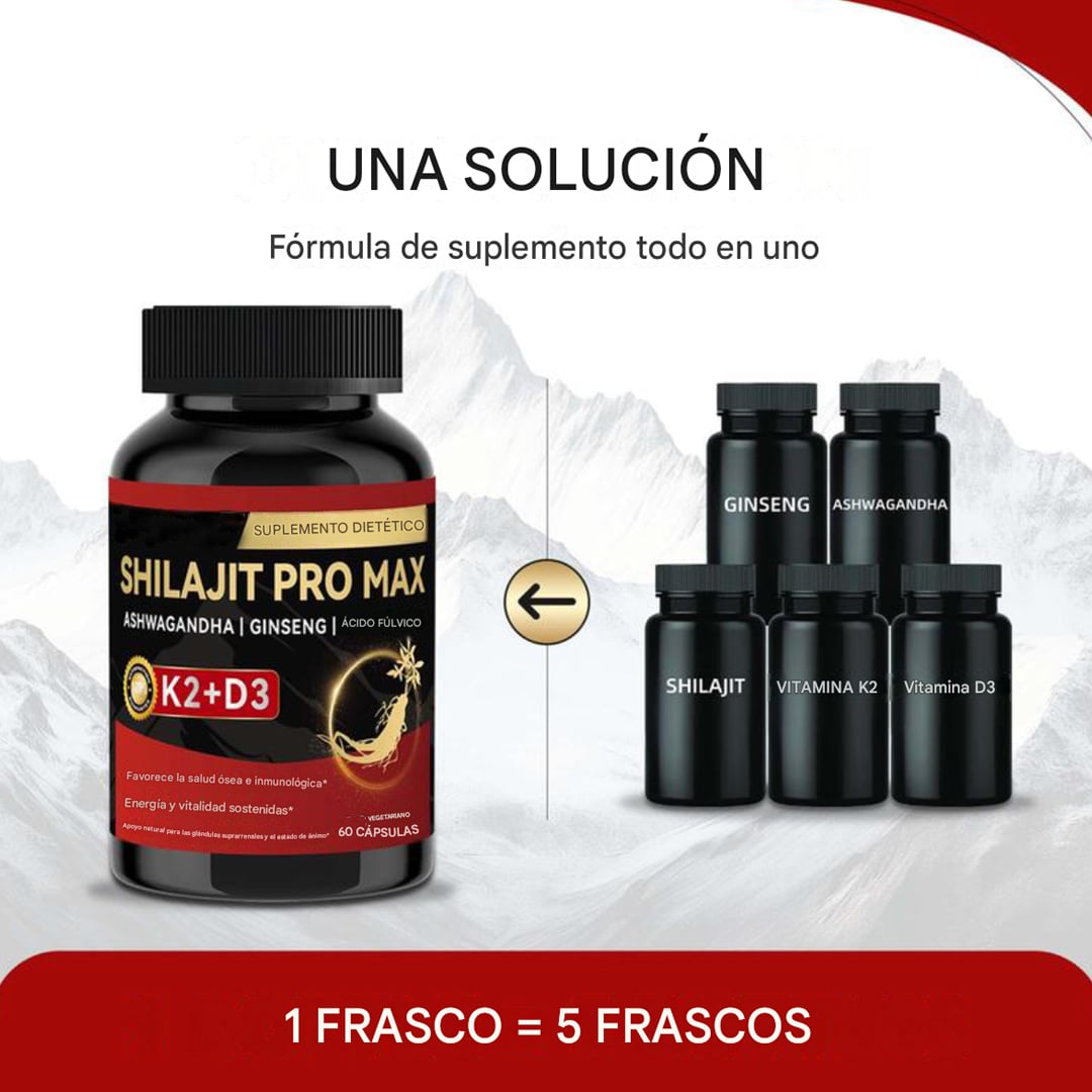 Shilajit PRO MAX - 5 en 1 - Poder y Rendimiento Masculino