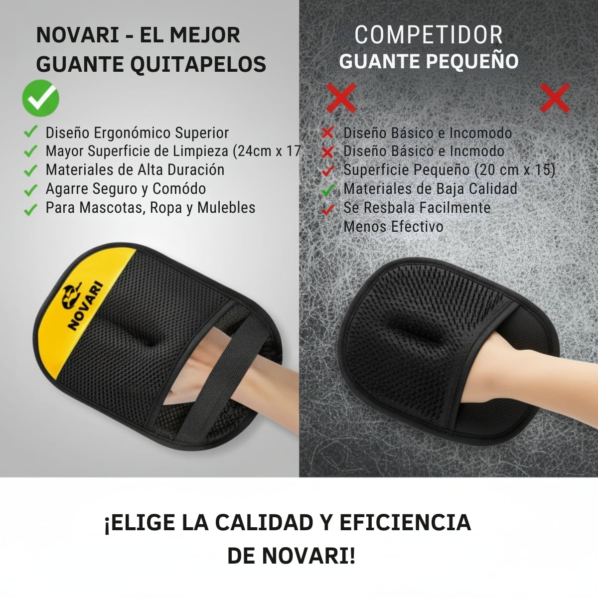 Guante Quitapelos para Perros y Gatos