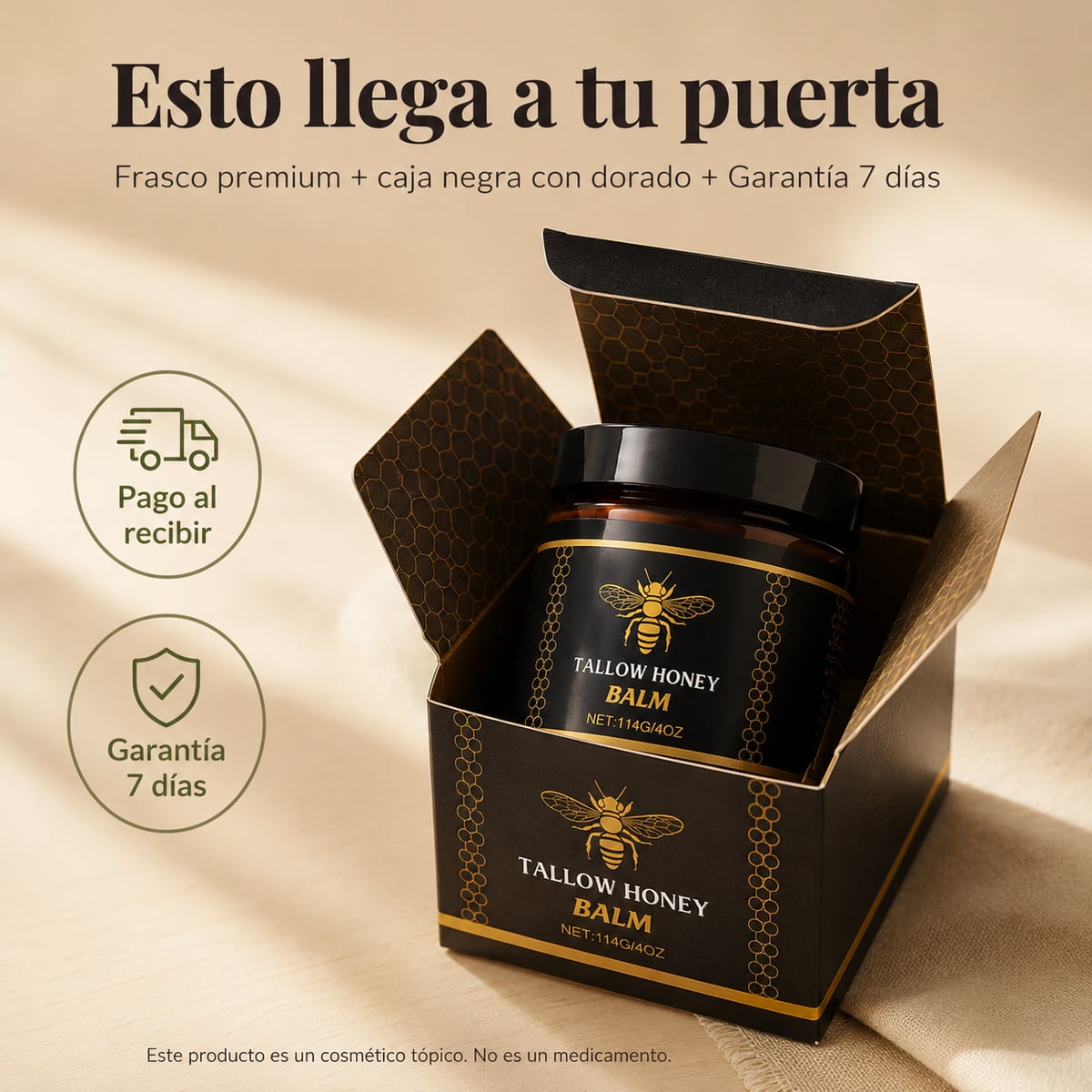 Balsamo Natural de miel y sebo - 4 ingredientes que tu piel reconoce