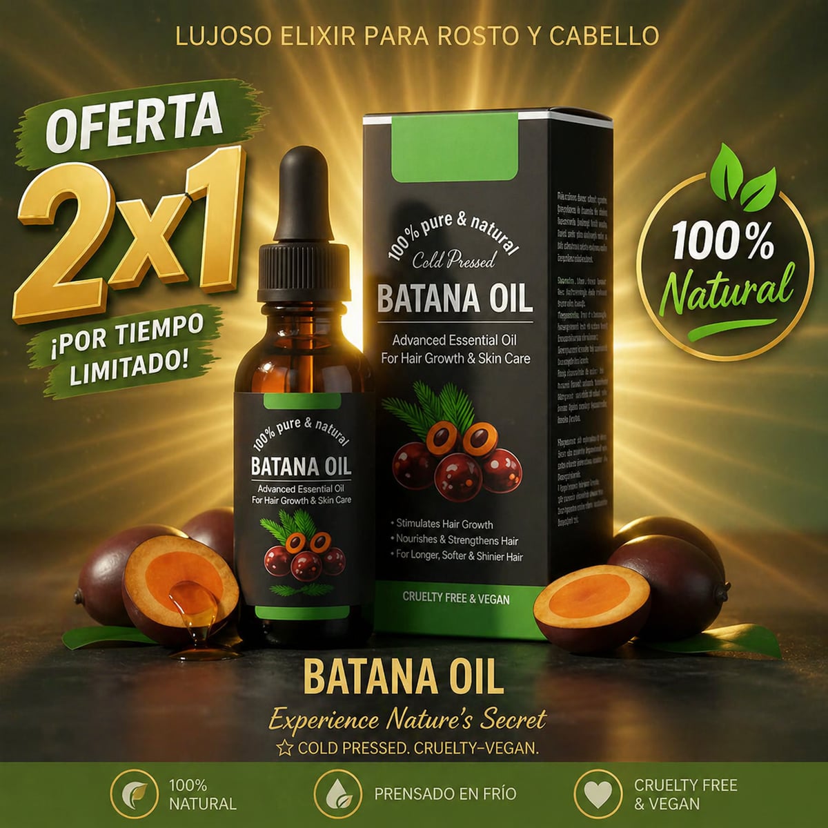 BATANA OIL 2X1 – LLEVA 2, PAGA 1 TRATAMIENTO PREMIUN CAPILAR CON ENVIO GRATIS✨
