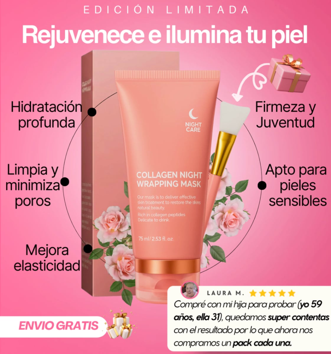 Mascarilla Nocturna de Colágeno 🌙✨ | Dale a tu Piel la Rutina Perfecta💎💧