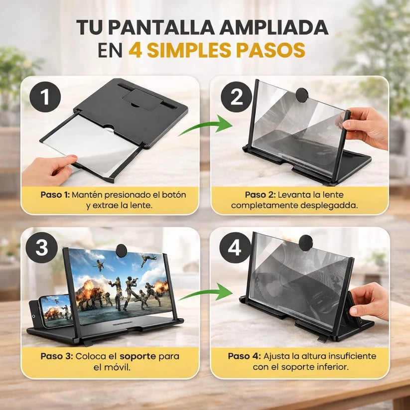 Amplificador de Pantalla 2x1 | 📱 ¡Disfruta tu celular en GRANDE!