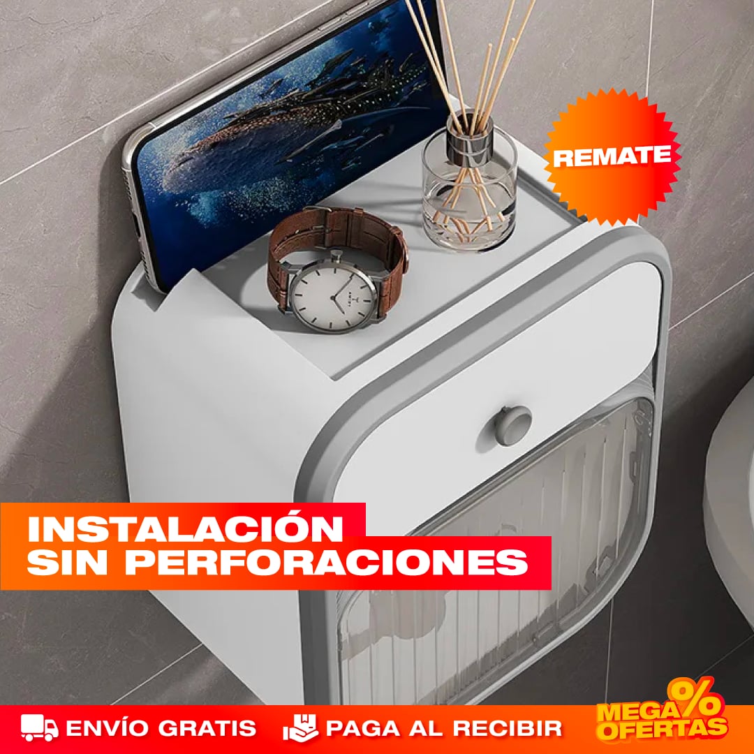 ORGANIZADOR Y SOPORTE DE PAPEL HIGIENICO PARA EL BAÑO