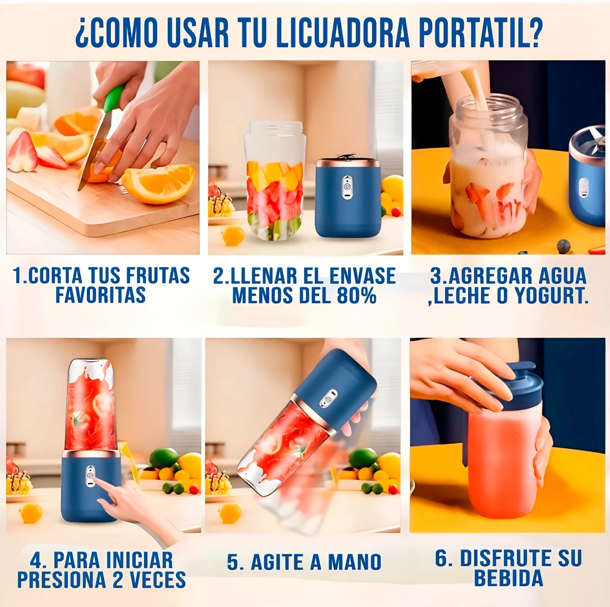 BlendGo™ - Prepara tus batidos favoritos y llévalos a donde quieras. 🚀🥤