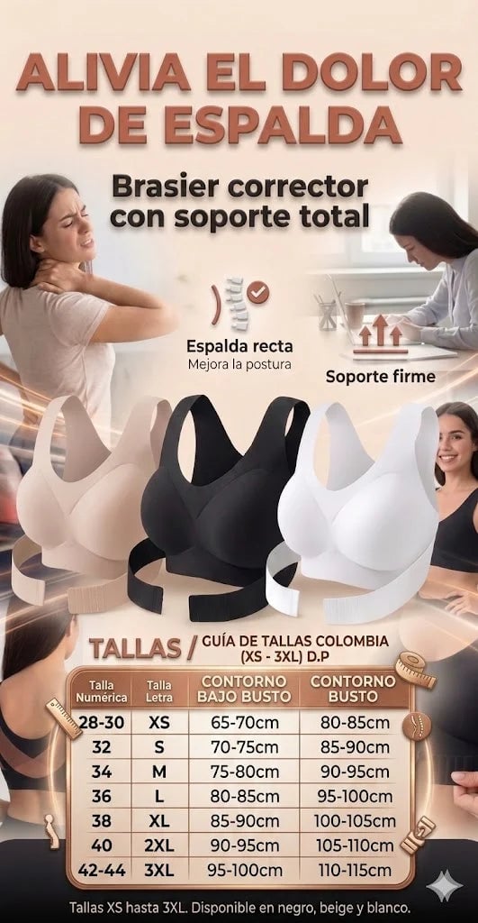 Brasier Corrector con soporte total COLOMBIANO 馃嚚馃嚧 - Alivia tu espalda + ENVIO GRATIS 馃巵