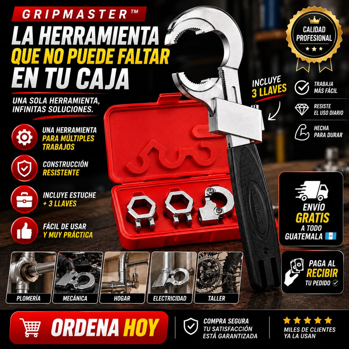 GripMaster™ | Llave Universal Multifuncional + Envío GRATIS