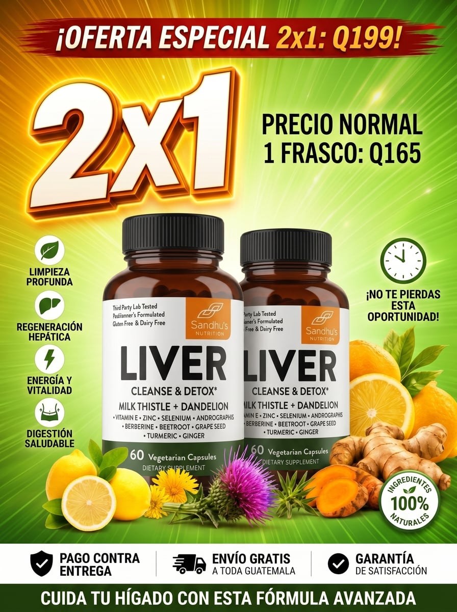 💛 LIVER CLEANSE™ - Detox Premium 60 Cápsulas + Envío Gratis