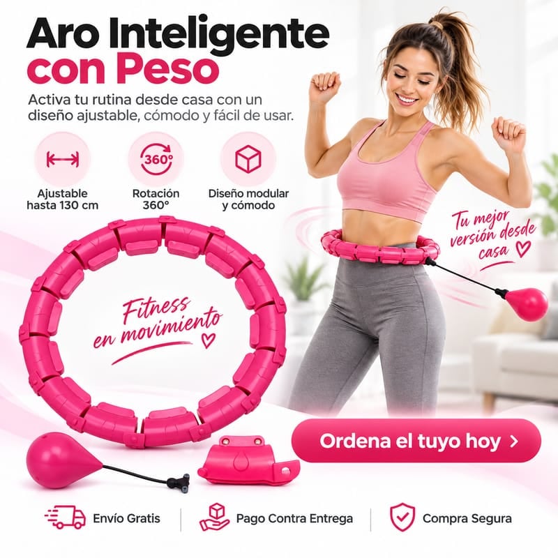 💃 ¡Muévete, Quema Energía y Moldea tu Figura! Aro con Rotación 360° + Envío Gratis