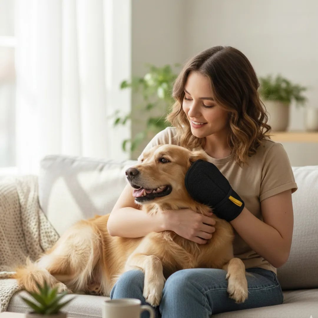 Guante Quita Pelusas- Cuida y limpia a tu mascota sin estrés
