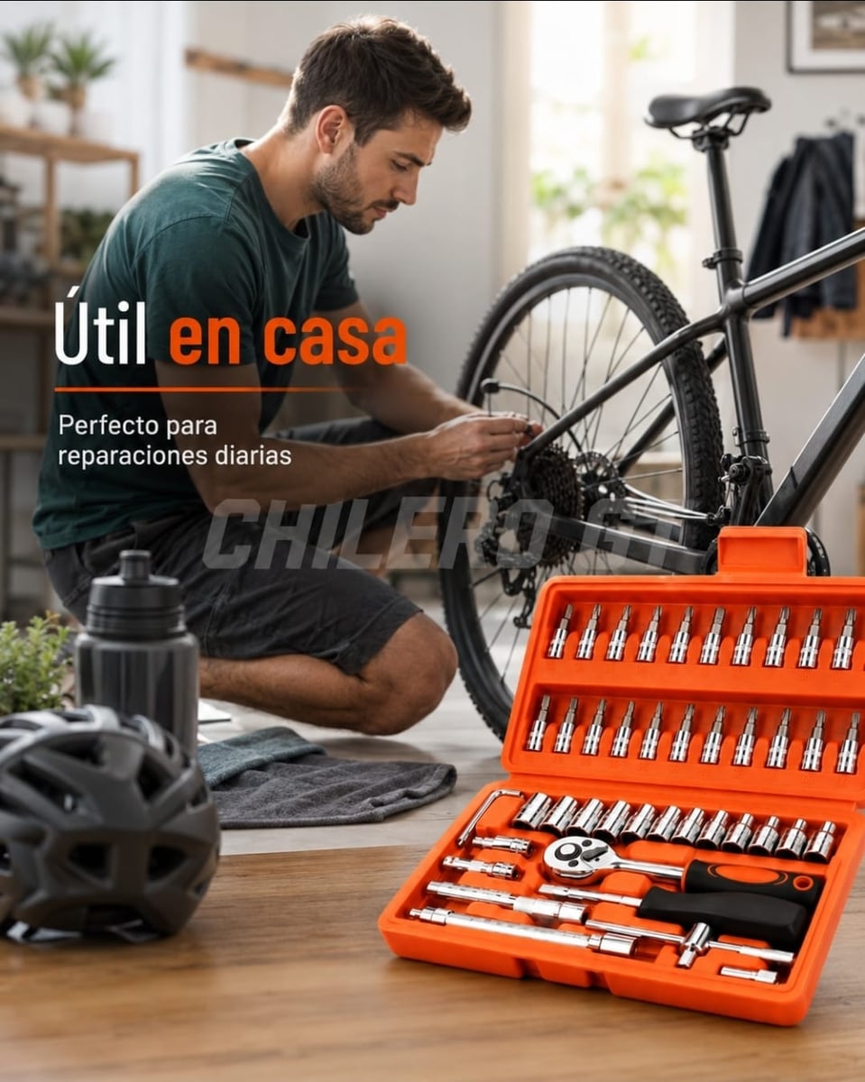 Set Profesional de Llaves de Dado 46 Piezas – Todo en un Solo Kit