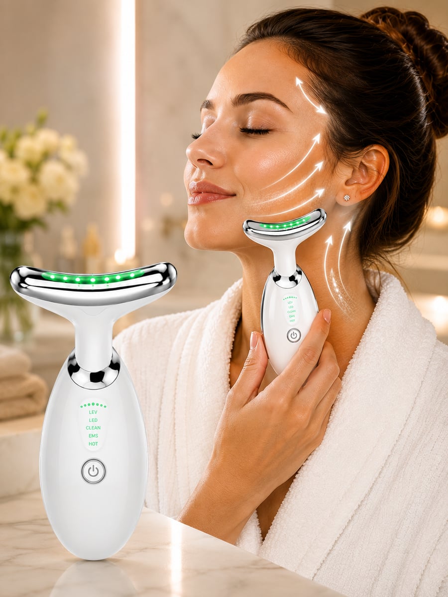 🌿 Masajeador Facial para una Piel Firme y Radiante 💖