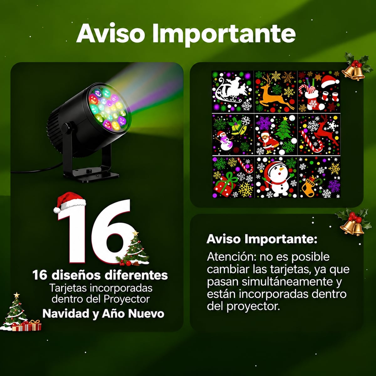 Proyector Navideño – Crea un Espectáculo de Luces en Segundos