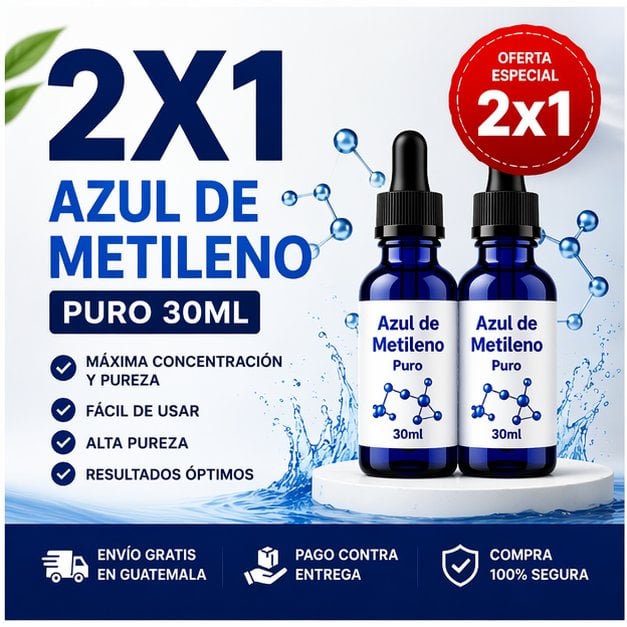 2X1 VitalBlue® de Metileno Puro 30ml -CONCENTRACION TOTAL🧠+ Envío Gratis
