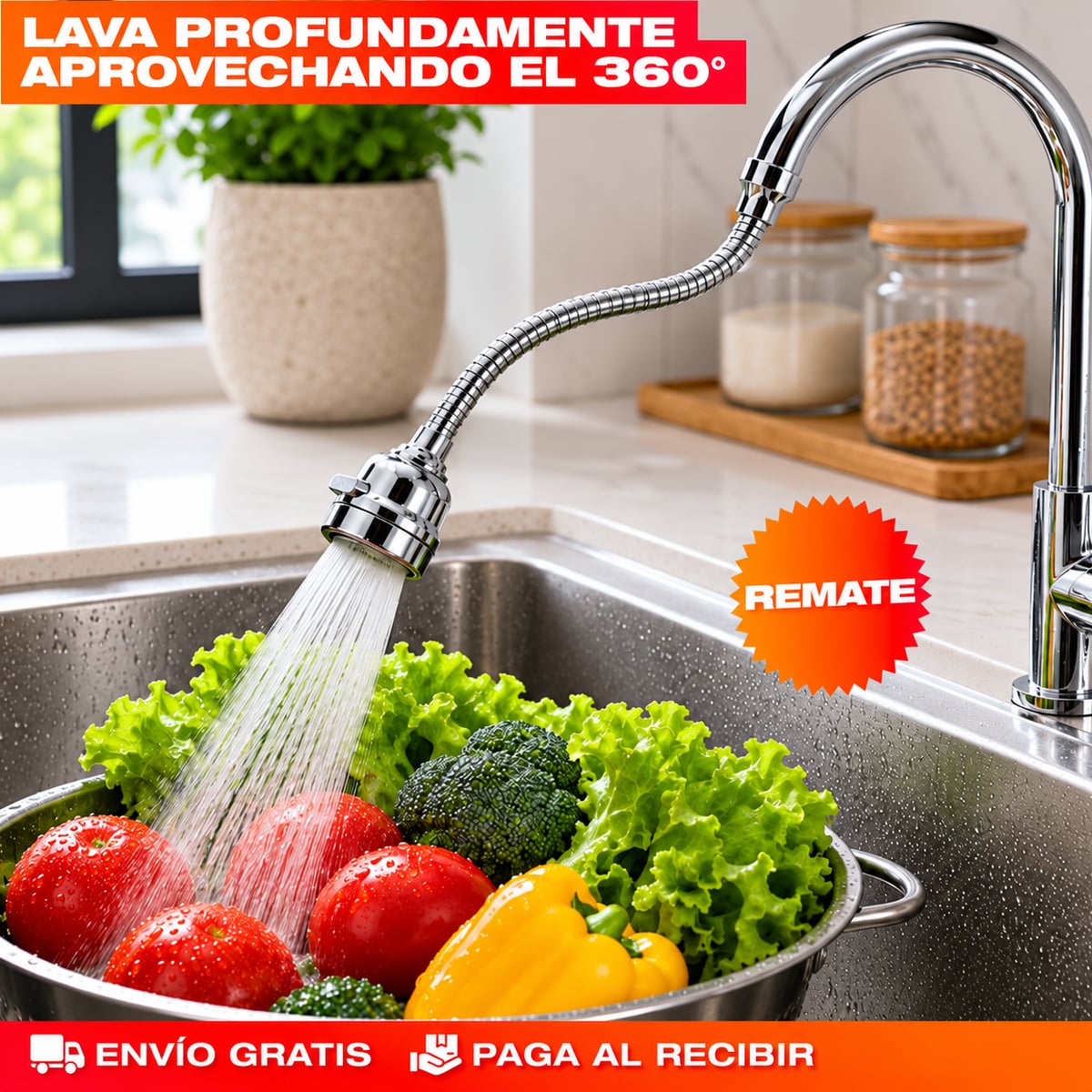 GRIFO DE AGUA 360° + EXTENSOR