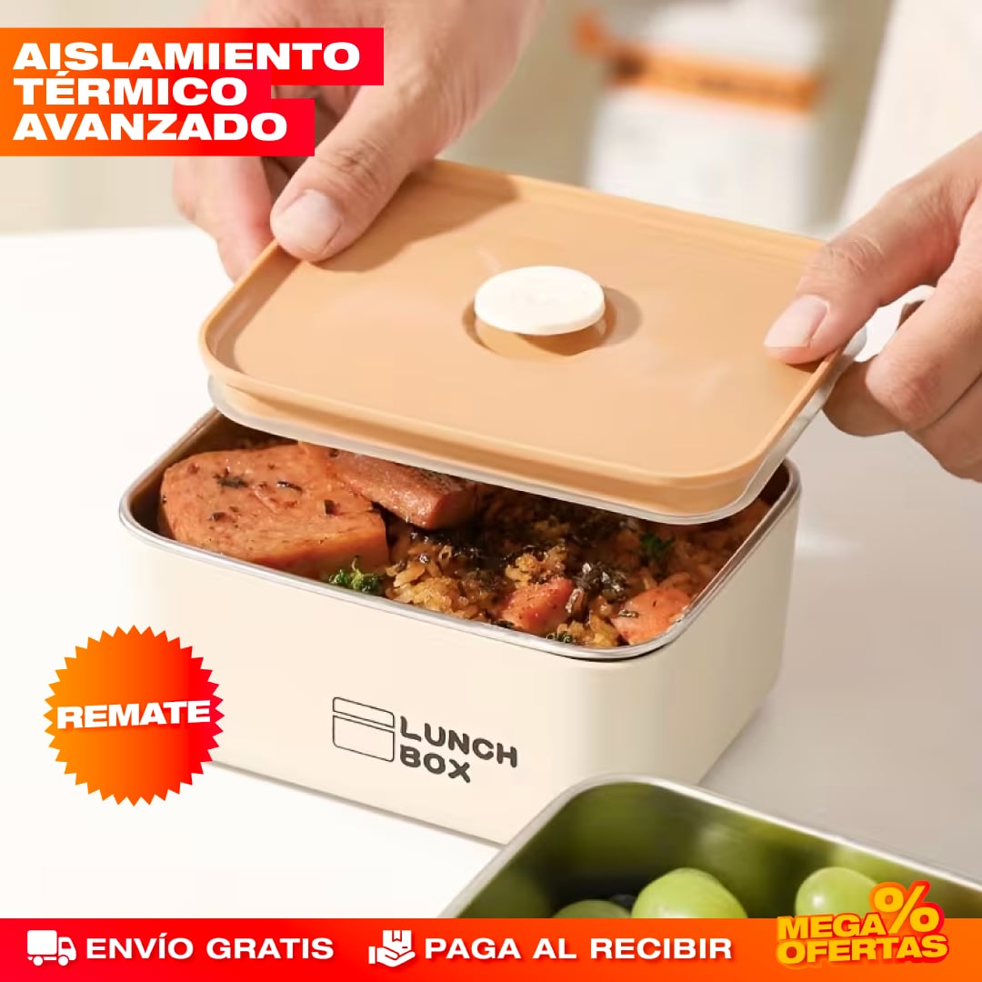 LONCHERA BOLSA TÉRMICA CON 3 CONTENEDORES HERMÉTICOS