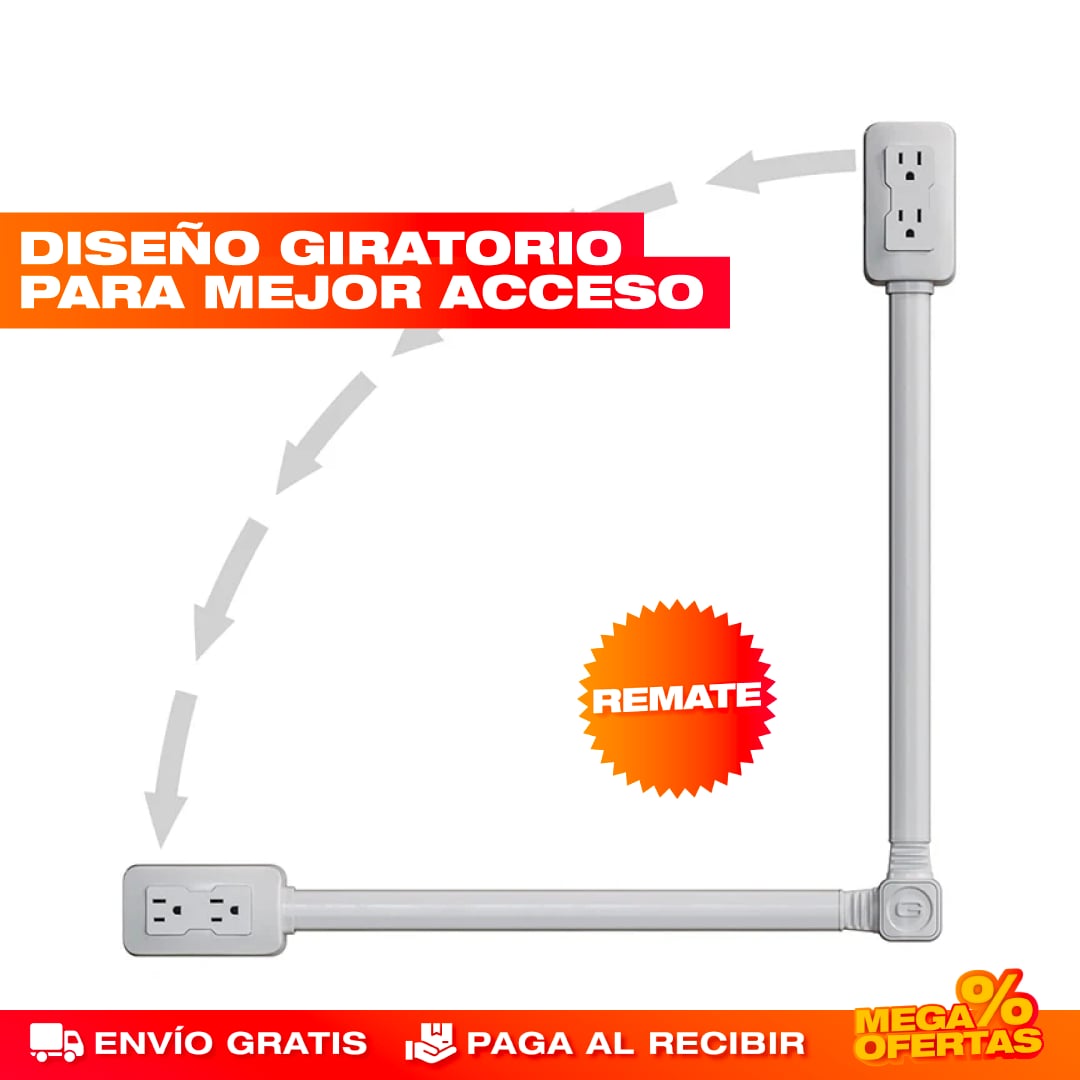 TOMA CORRIENTE ENCHUFE PLEGABLE Y EXTENSIBLE