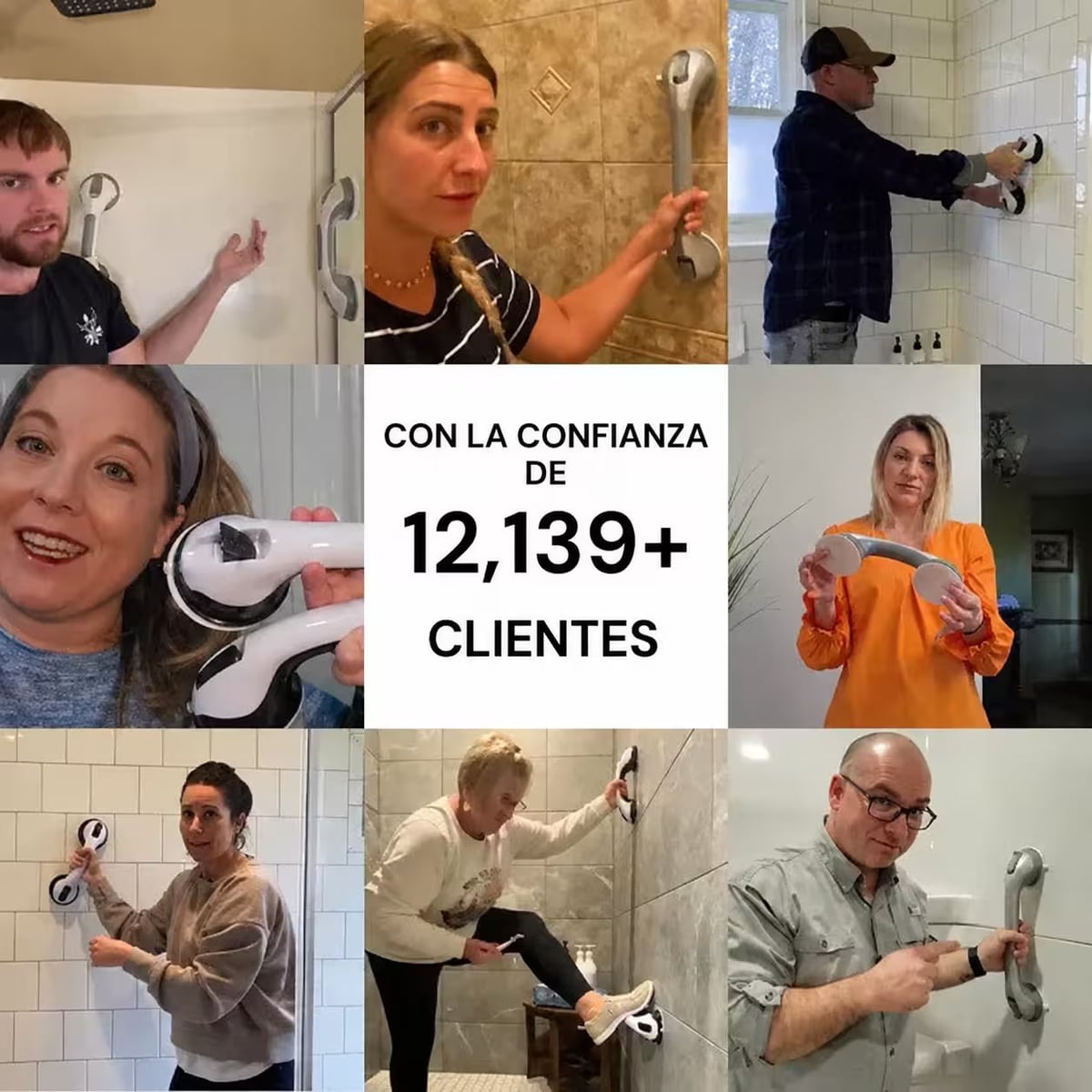 🛁OFERTA 2X1 BARRA DE SEGURIDAD CON VENTOSAS PARA BAÑO