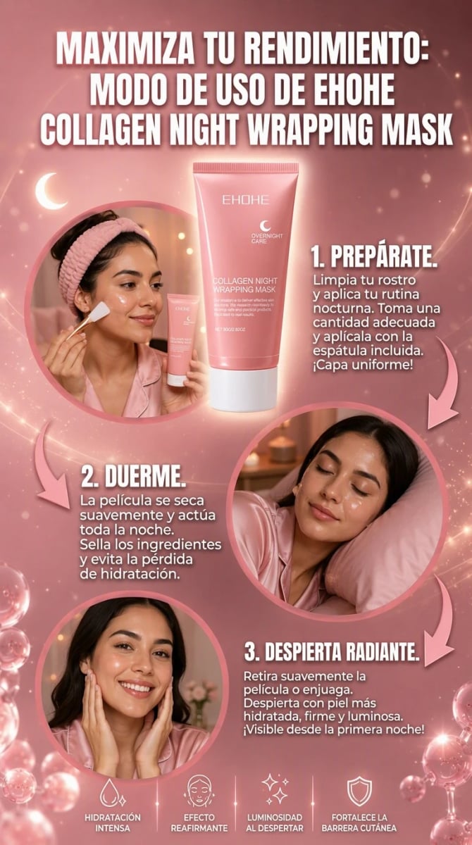 Mascarilla nocturna de colágeno