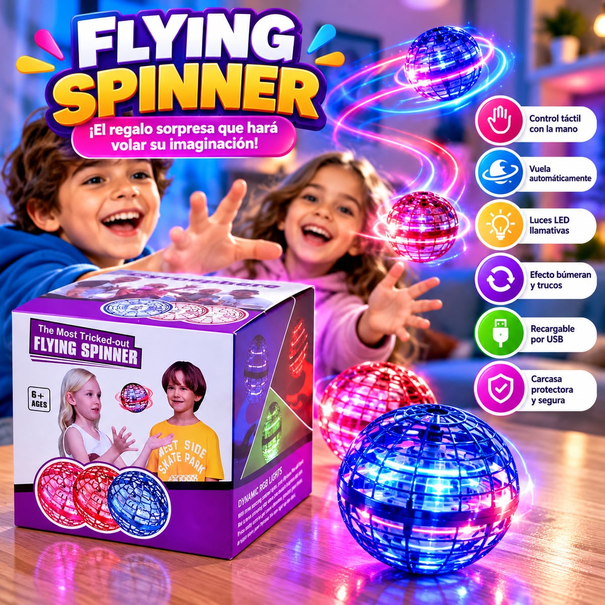 FLYING SPINNER™ ¡El regalo sorpresa que hará volar su imaginación!