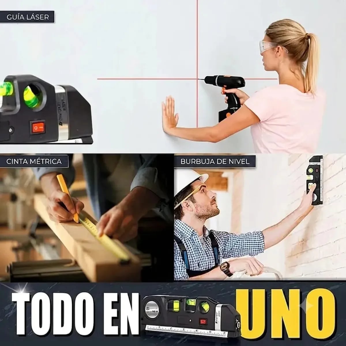 PRECISIÓN PROFESIONAL EN CADA PROYECTO - Nivel Láser + ENVÍO GRATIS