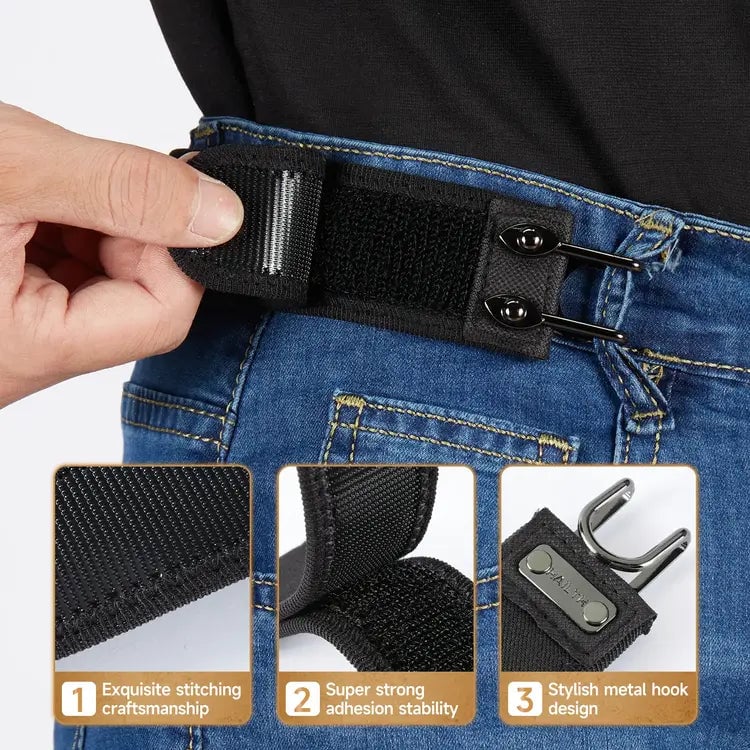 BeltBro Pro – Cinturón elástico sin hebilla de ultra confort (paquete de 2)