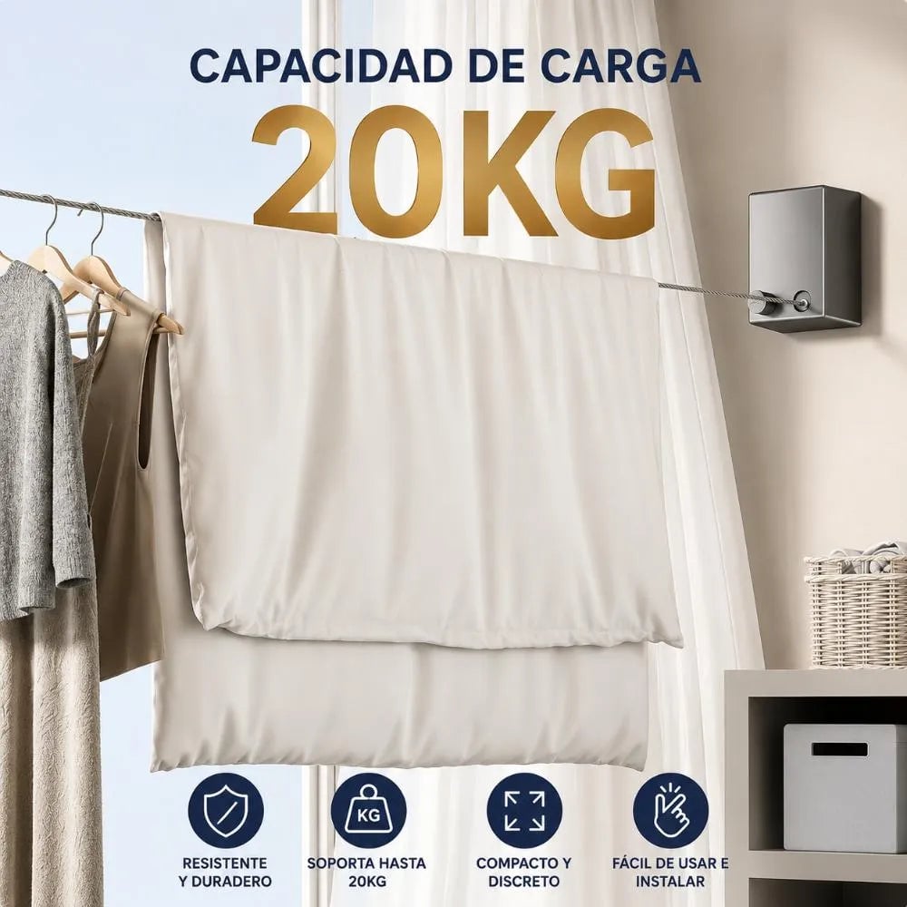 Tendedero De Ropa Retráctil