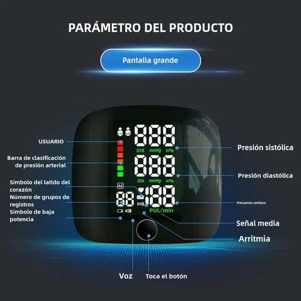 VitalTouch® Monitor de presión digital con voz para información de resultado👨‍⚕️👨‍⚕️