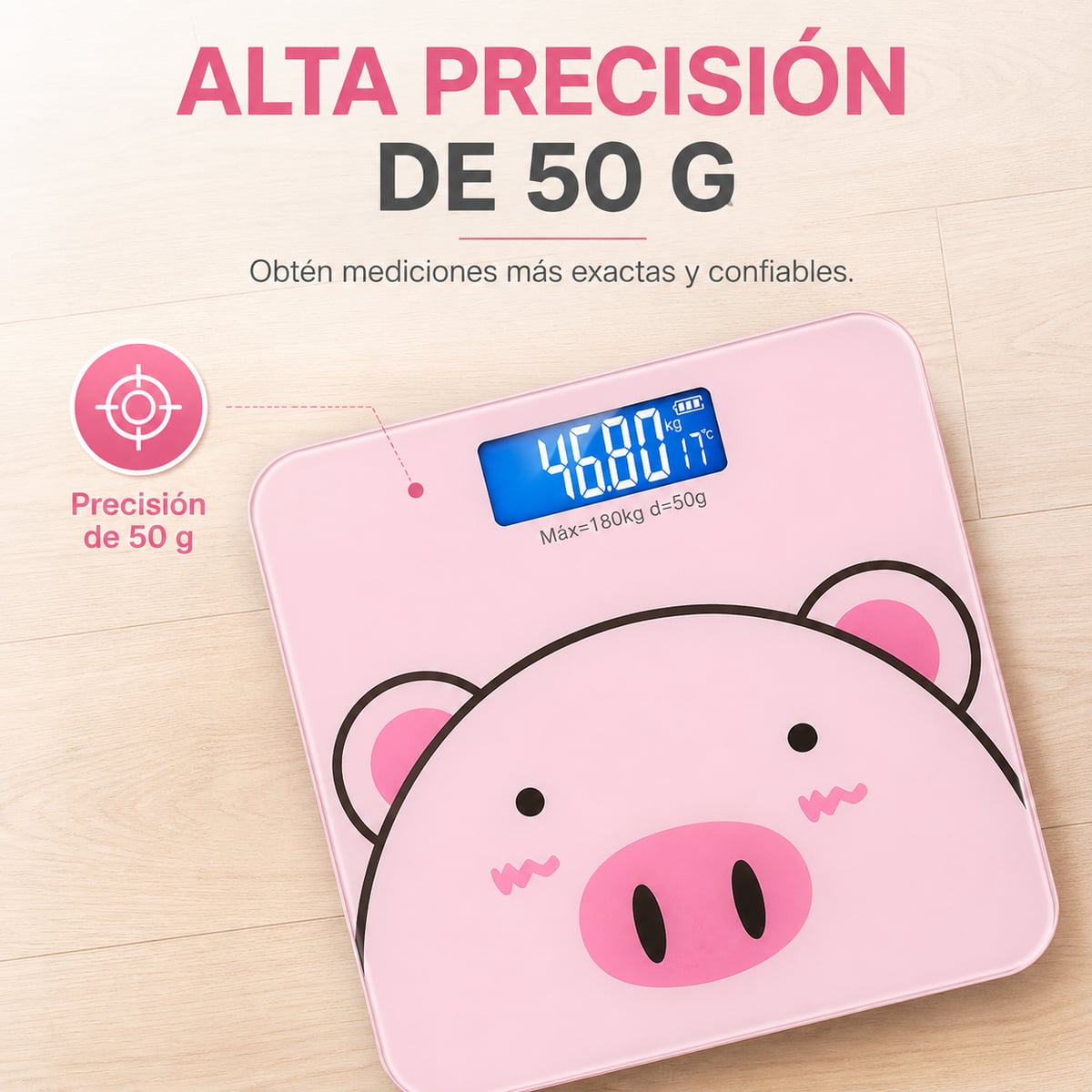 Peso Feliz™ – Balanza Digital de Cerdito