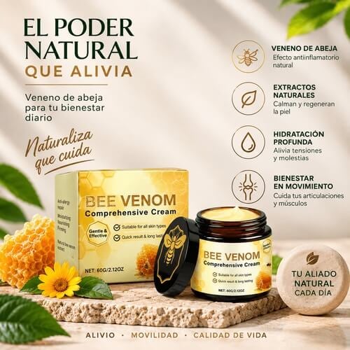 **BEE VENOM™**  Crema De Veneno De Abeja Para El Dolor Muscular (Envío Gratis)                 