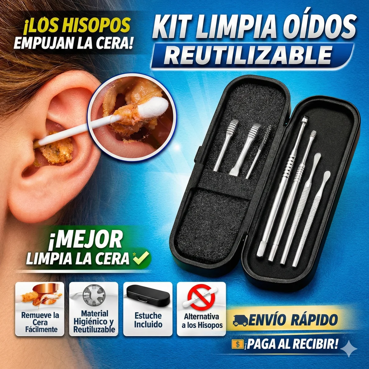 Kit Limpia Oidos 👂La alternativa ecológica a los hisopos 👂
