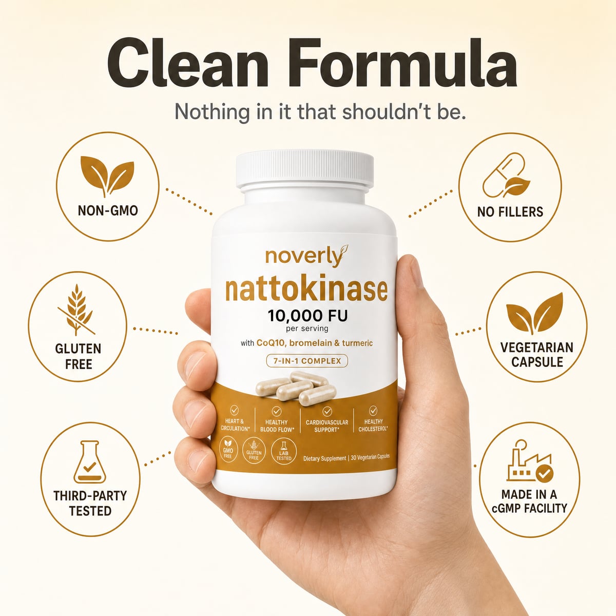 Max Potency Nattokinase 10,000 FU — Circulation Support