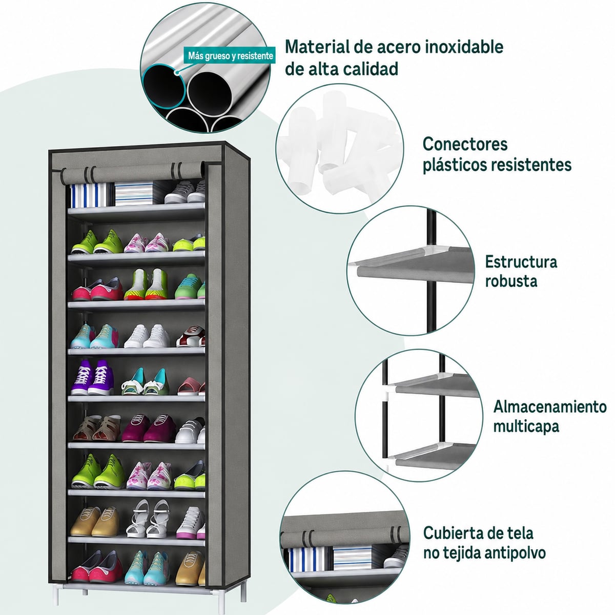 ZAPATERA 9 NIVELES - Pueden contener hasta 27 pares de zapatos + ENVIO GRATIS