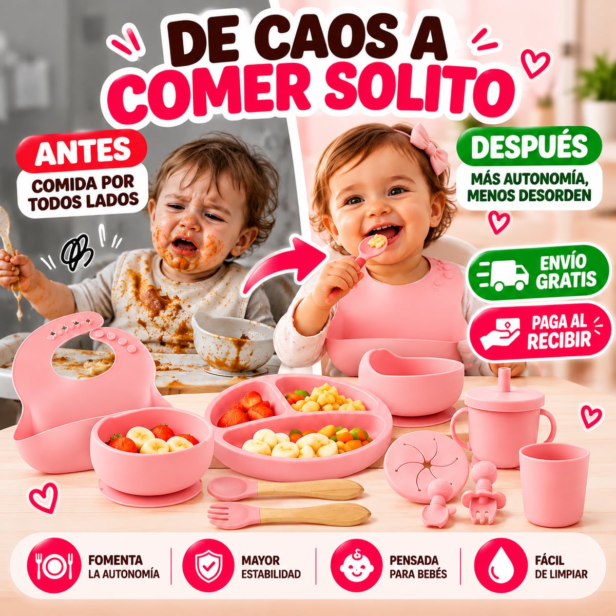Set ComeFácil - MÁS COMIDA, MENOS DESASTRE