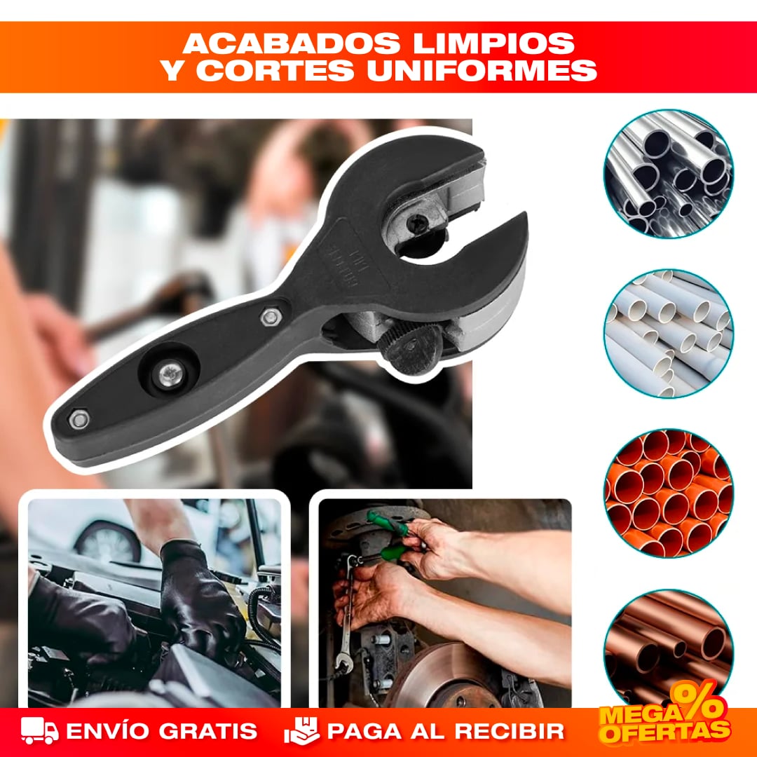 CORTADOR DE TUBOS CON TRINQUETE