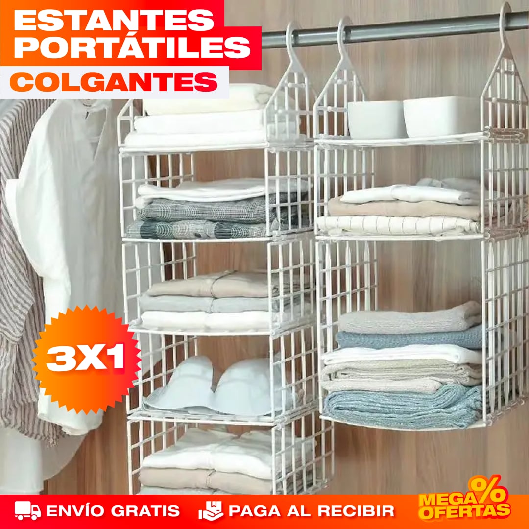 PROMO X3 ESTANTE COLGANTE PORTÁTIL