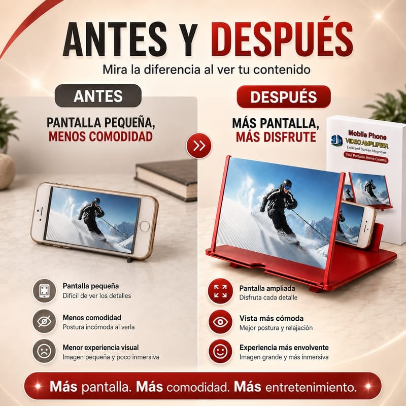 Amplificador de Pantalla para Celular 3D