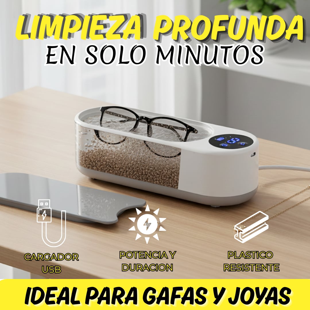 💎Limpiador Ultrasónico para Joyas | Ideal para Oro, Plata, Gafas y Relojes (LIM0500)