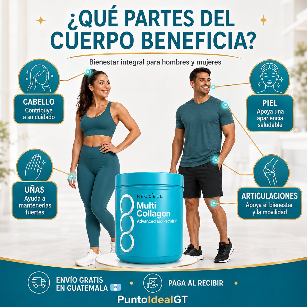 NeoCell Bio-Peptides - Piel firme, cabello fuerte y más movilidad/ Envio gratis a Toda Guatemala🚚