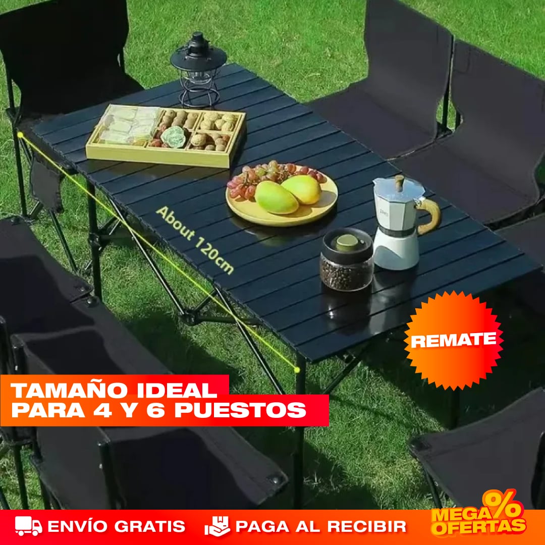 MESA DE CAMPING 4 PUESTOS