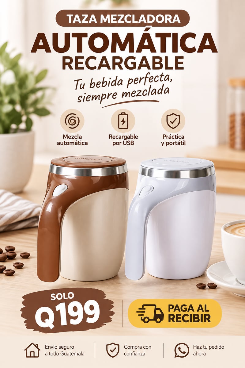 TAZAMIX - Taza Mezcladora Automática Recargable