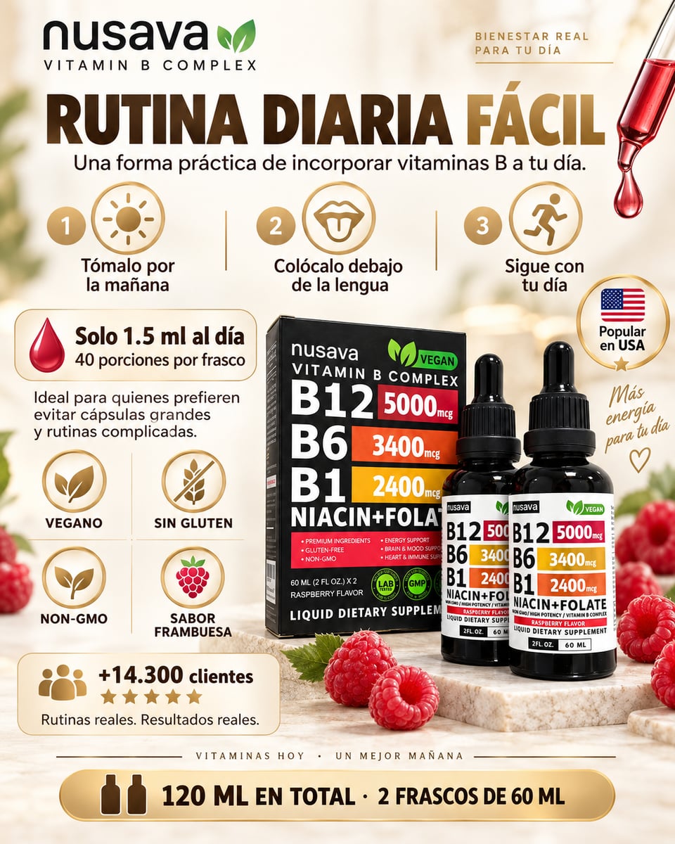 Complejo de Vitamina B — B12 + B6 + B1 120ml