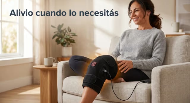 馃敡 Rodillera 2 en 1 con Terapia de Calor y Vibraci贸n. Recargable