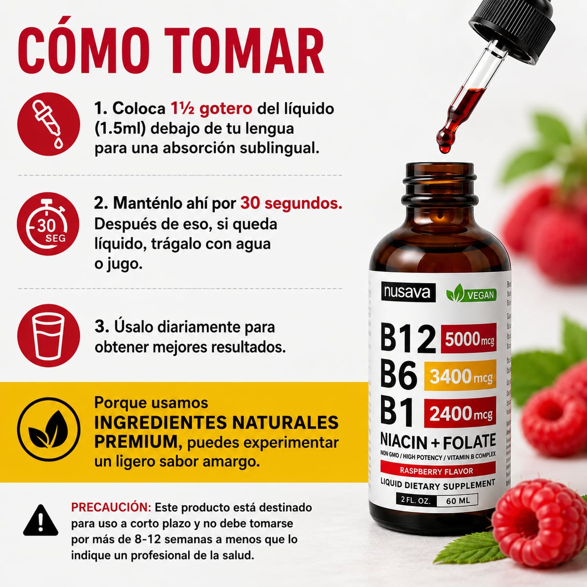 VITAMINA B12-B6-B1 QUE APORTAN ENERGIA A TU VIDA SABOR A FRAMBUESA+ ENVIO TOTALMENTE GRATIS A TODO GUATEMALA🎁