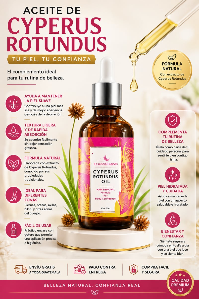 ✨ Aceite Esencial de Cyperus 100% Puro y Natural