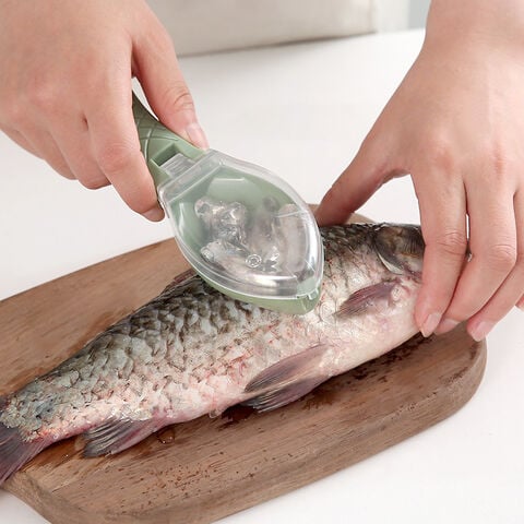 Descamador de Pescado con Recolector ¡ADIÓS A LAS ESCAMAS VOLANDO! + ENVIO GRATIS