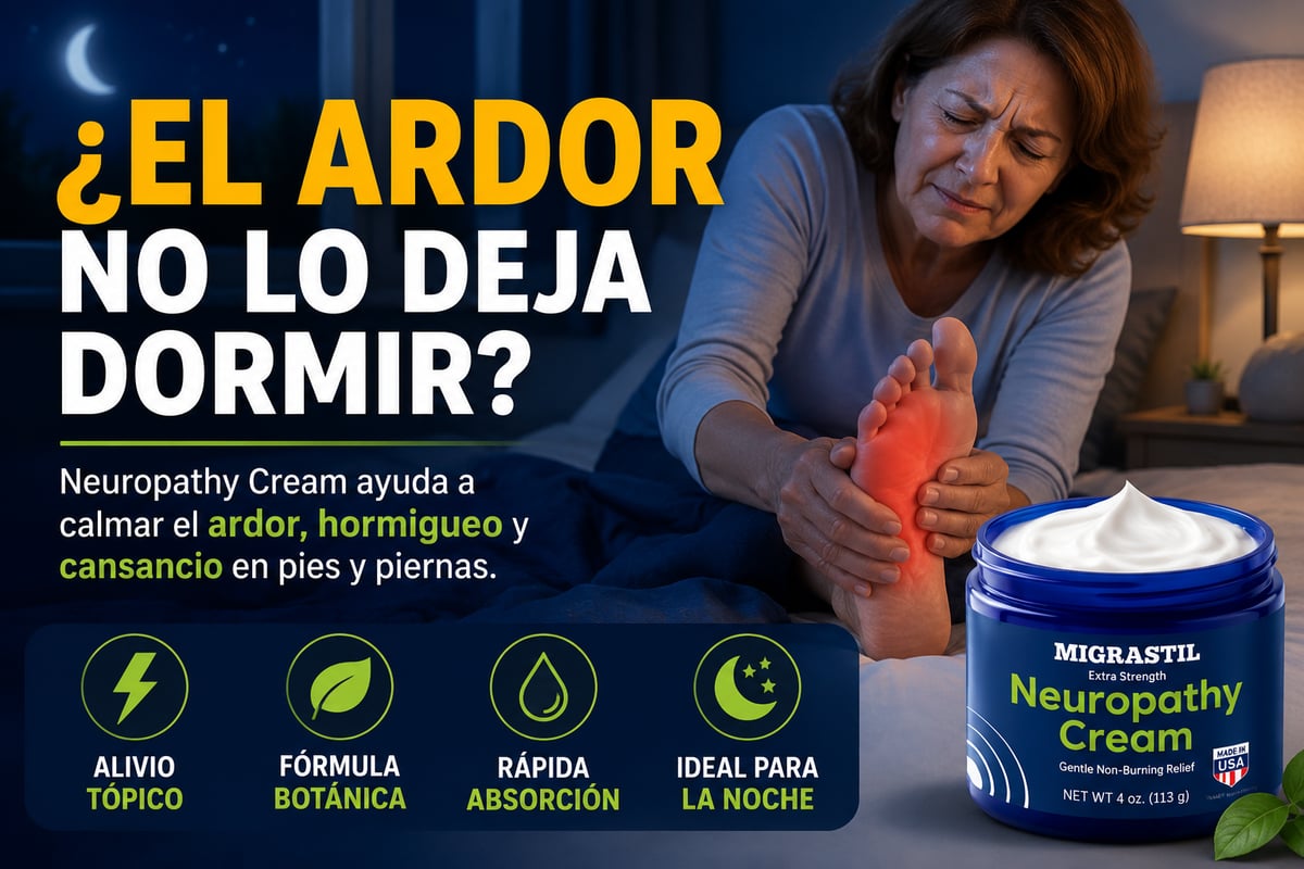Molestias de ardor y hormigueo en los pies durante la noche