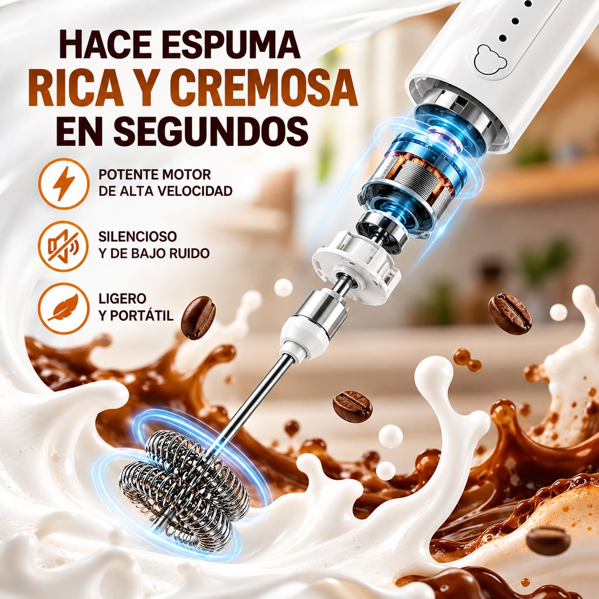 Obtenga una Espuma Perfecta con Nuestro Batidor