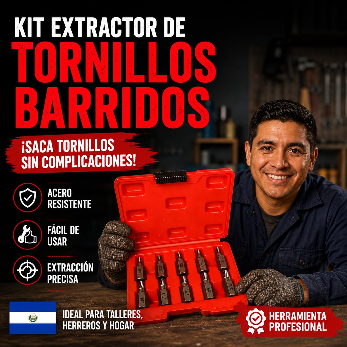 ⚡ Extractor Profesional para Tornillos Dañados